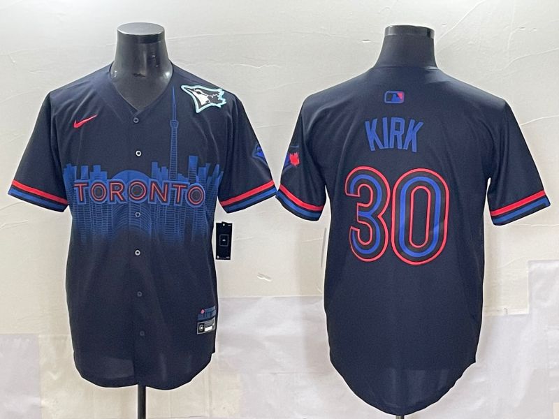 Men 2025 Toronto Blue Jays #30 Kirk Black Joint Name Nike MLB Jersey style 5->san francisco giants->MLB Jersey